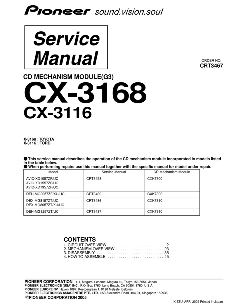 Pioneer CX-3168 Service manual