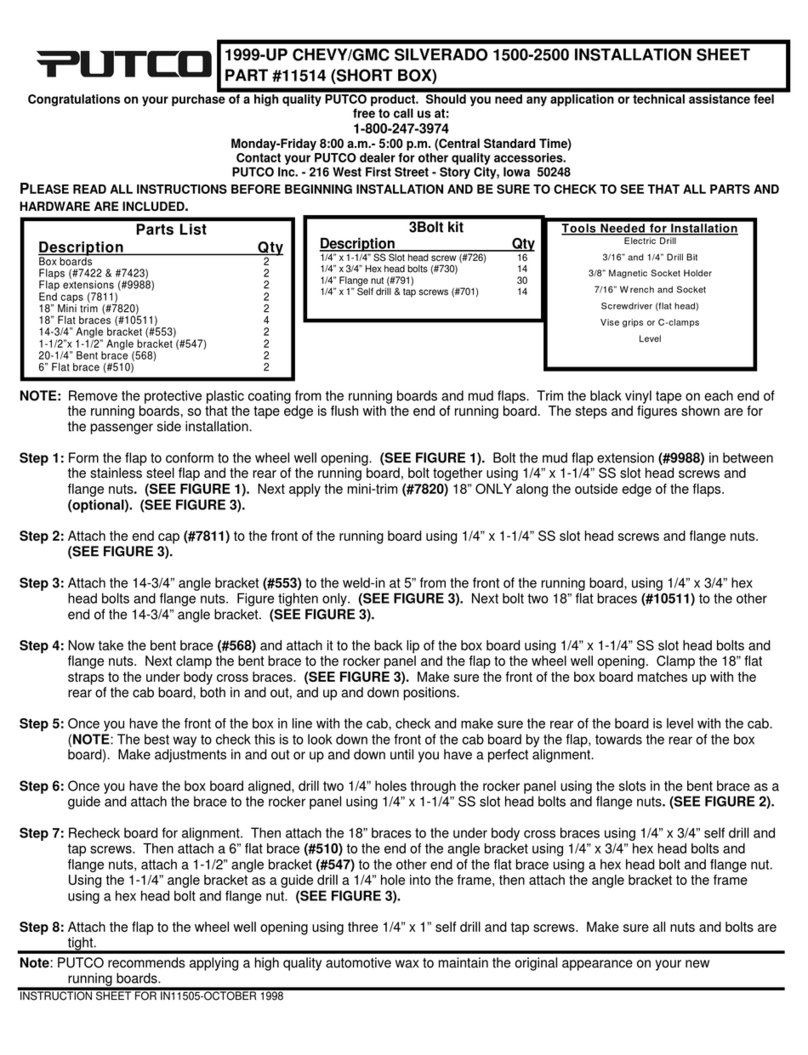PUTCO 11514 Assembly instructions