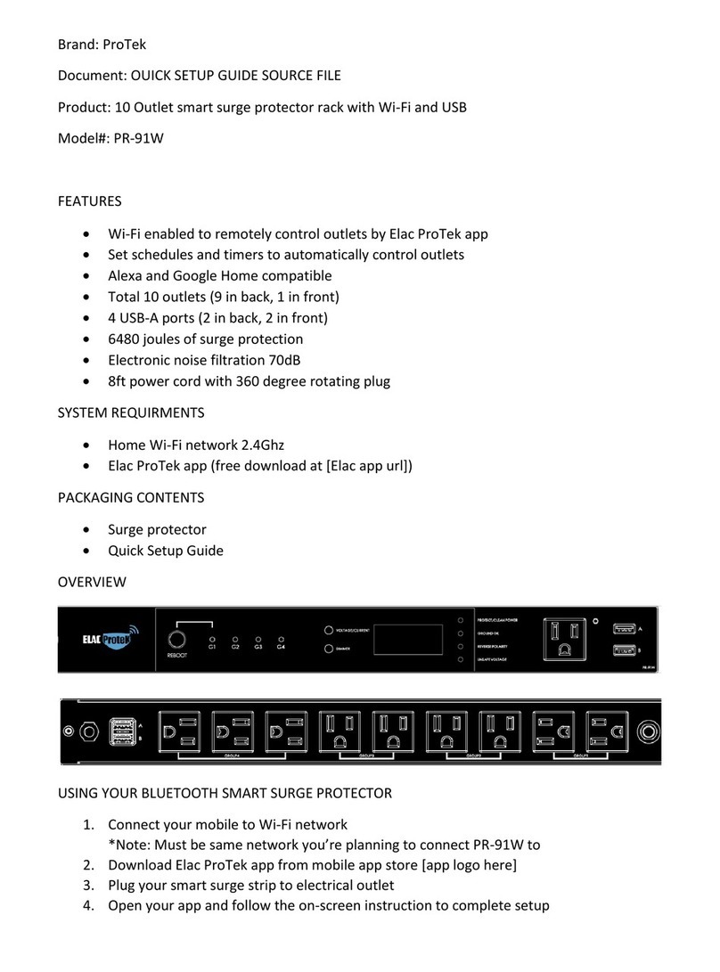 PRO-TEK PR-91W Quick setup guide