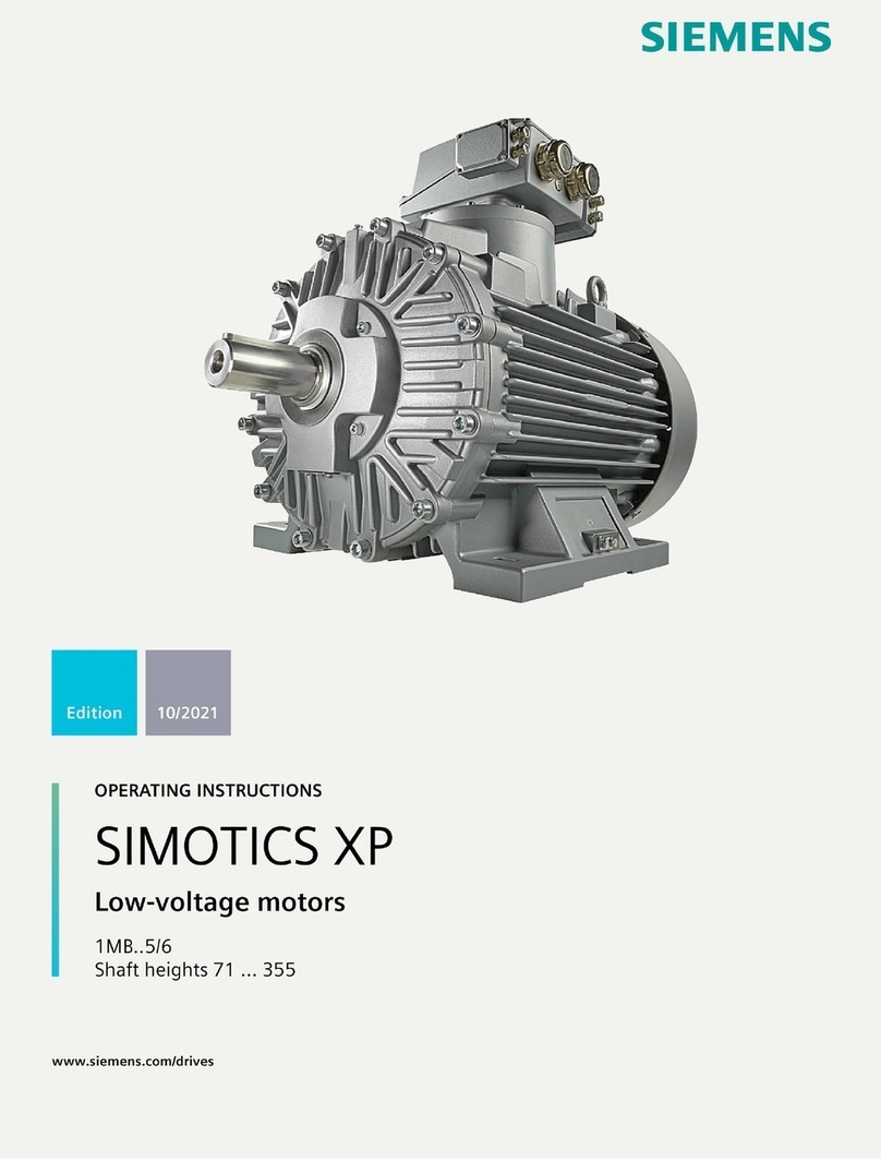 Siemens SIMOTICS XP operating instructions