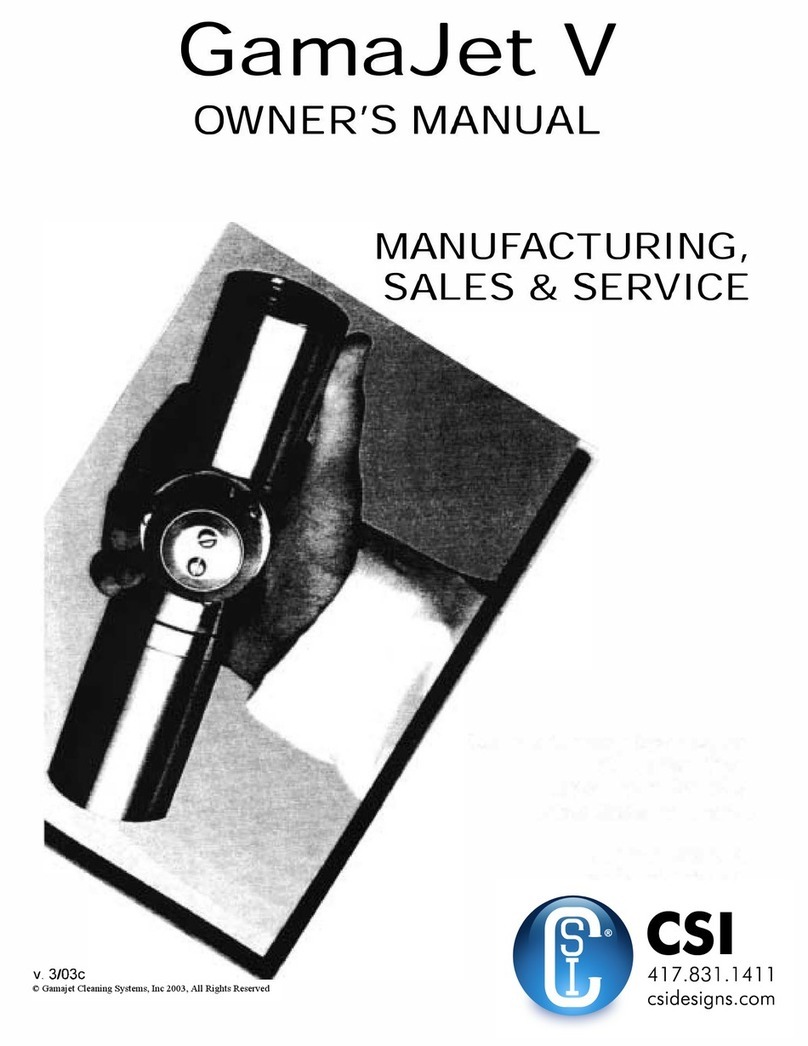 CSI GamaJet V owner's manual