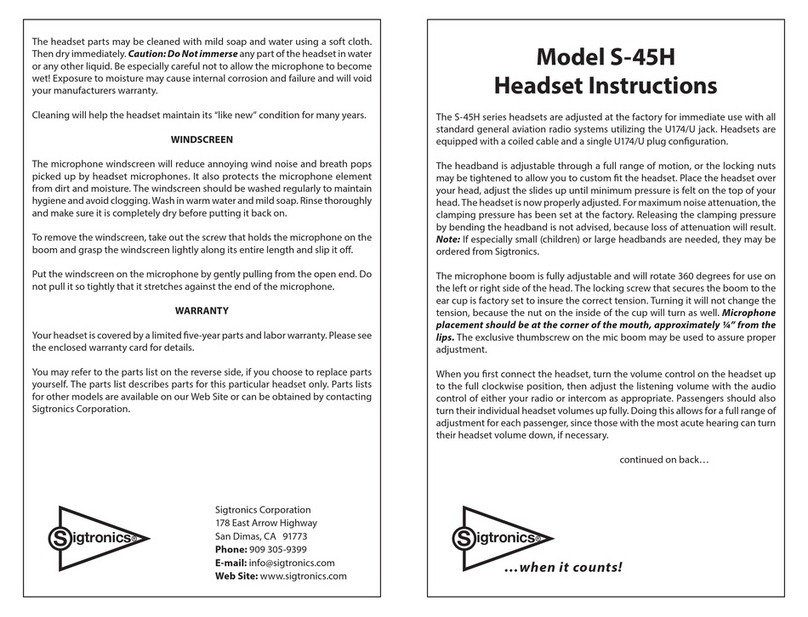 Sigtronics S-45H instructions