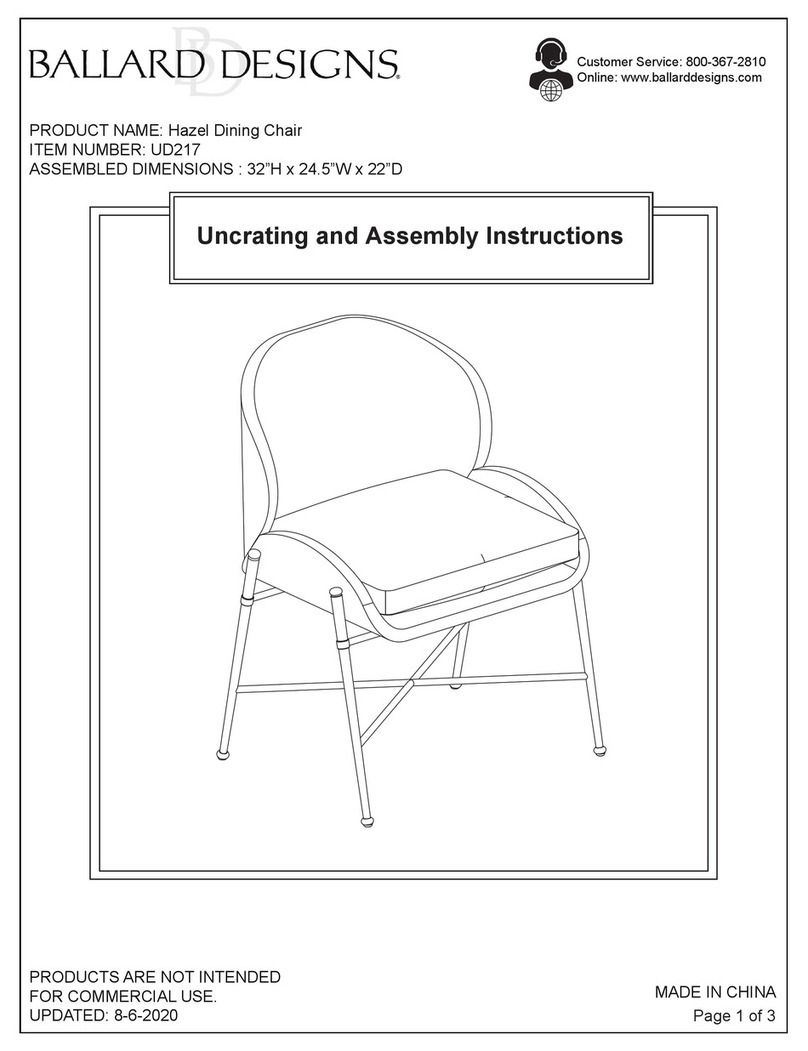 Ballard Designs Hazel UD217 Assembly instructions
