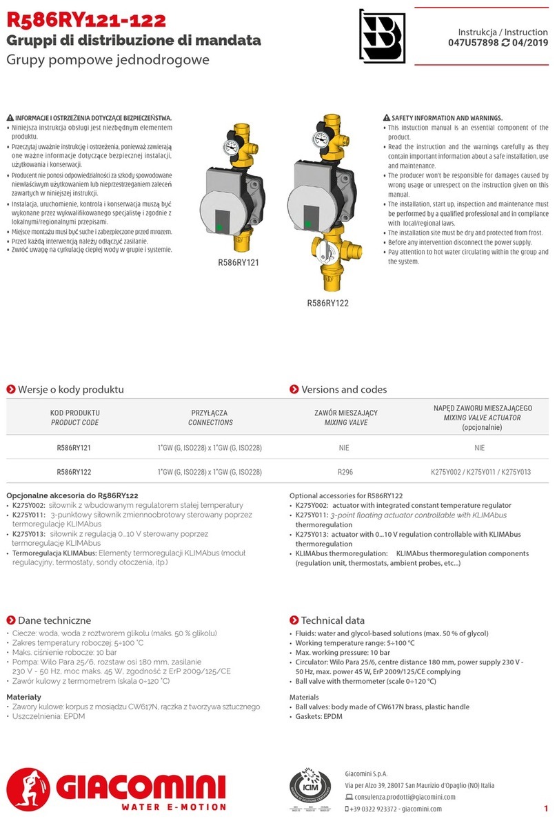 Giacomini R586RY121 instructions