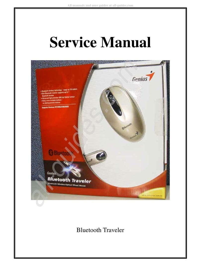 Genius Bluetooth Traveler Service manual