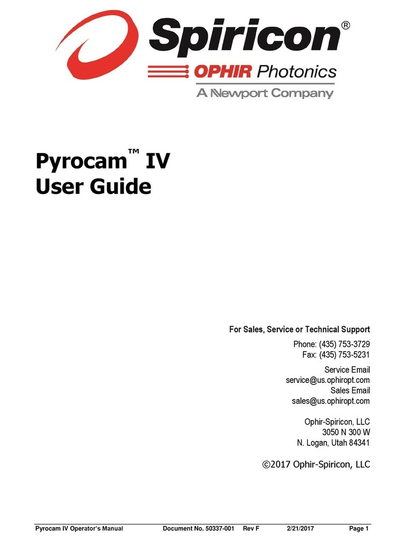 Newport OPHIR Photonics Spiricon Pyrocam IV User manual
