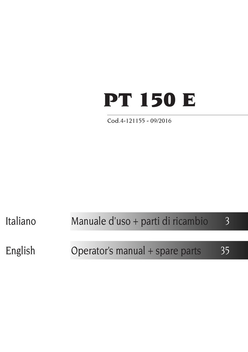 SICE PT 150 E Operator's manual
