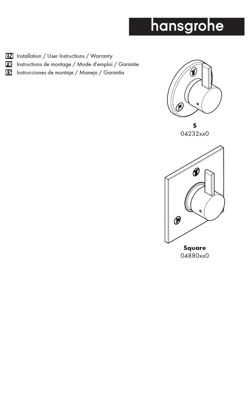 Hans Grohe S 04232 0 Series Installation/User Instructions/Warranty