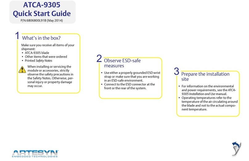 Artesyn ATCA-9305 quick start guide