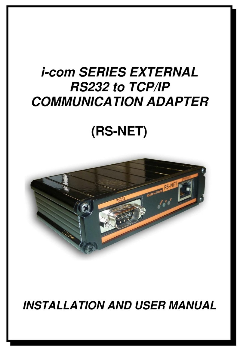 Tescom i-com Series Installation and user manual