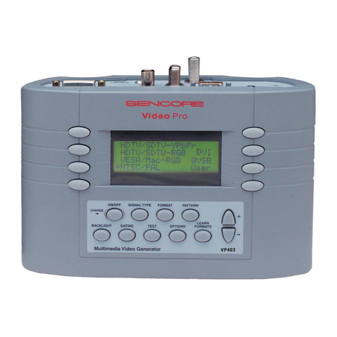 Sencore VideoPro VP400 Series Operation manual Sencore VideoPro VP400 Series Operation manual