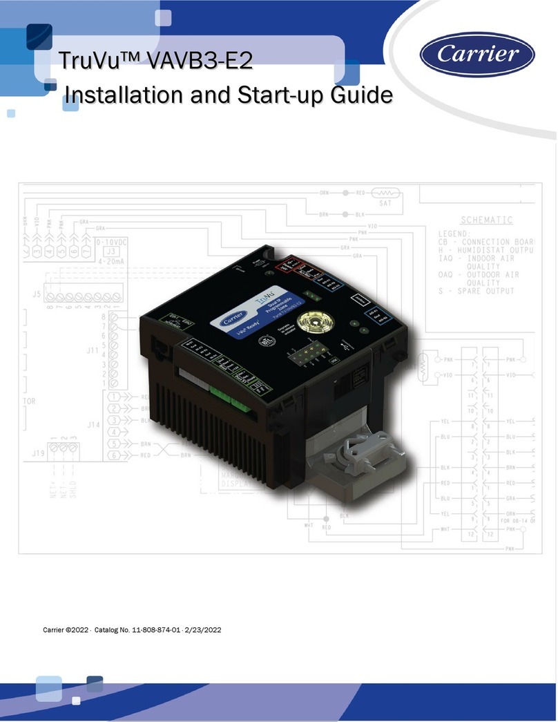 Carrier TruVu VAVB3-E2 Installation and startup guide