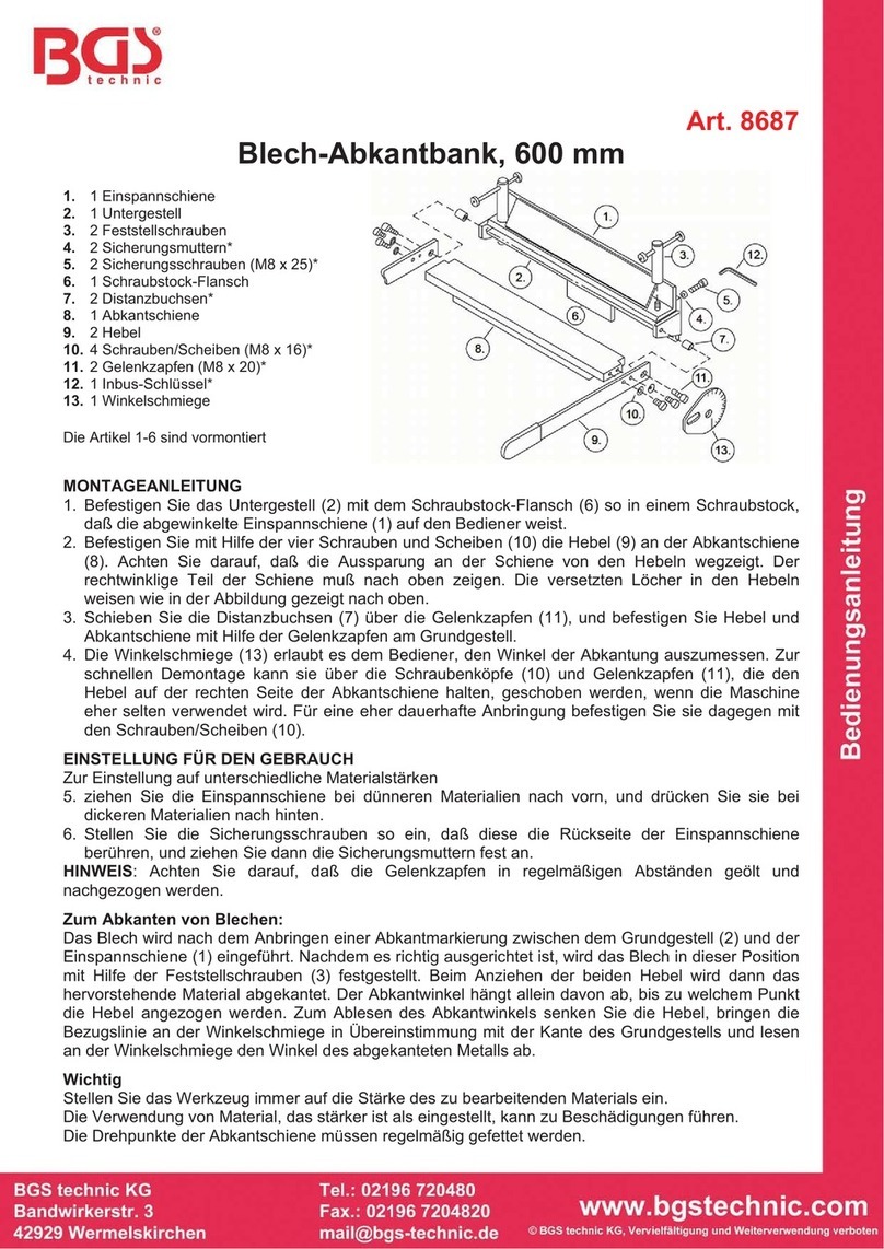 BGS technic 8687 User manual