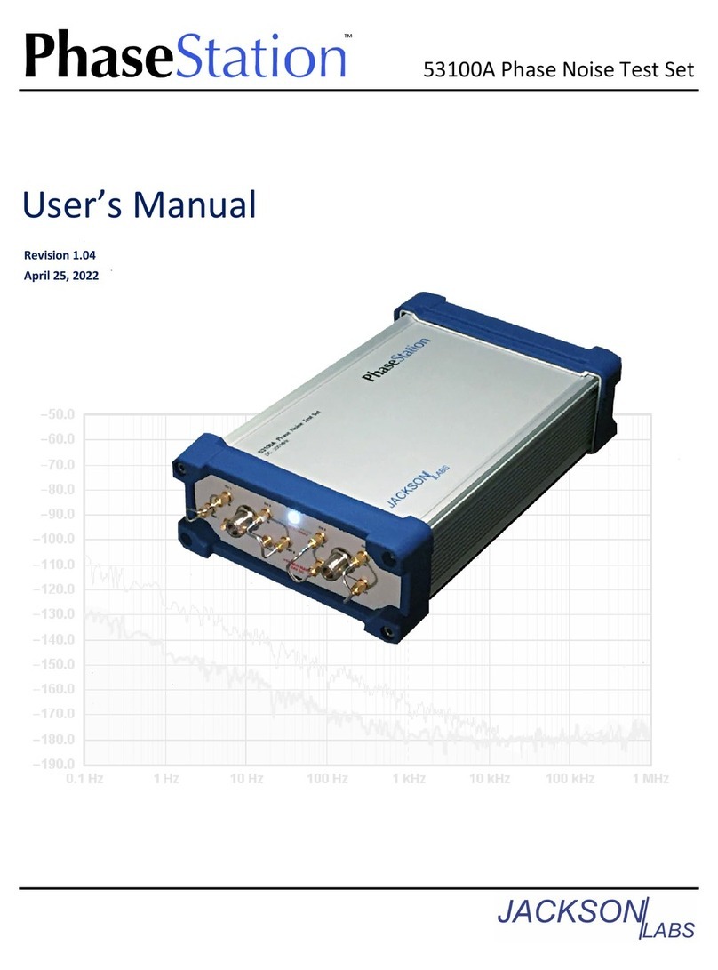 Jackson Labs PHASE STATION 53100A user manual