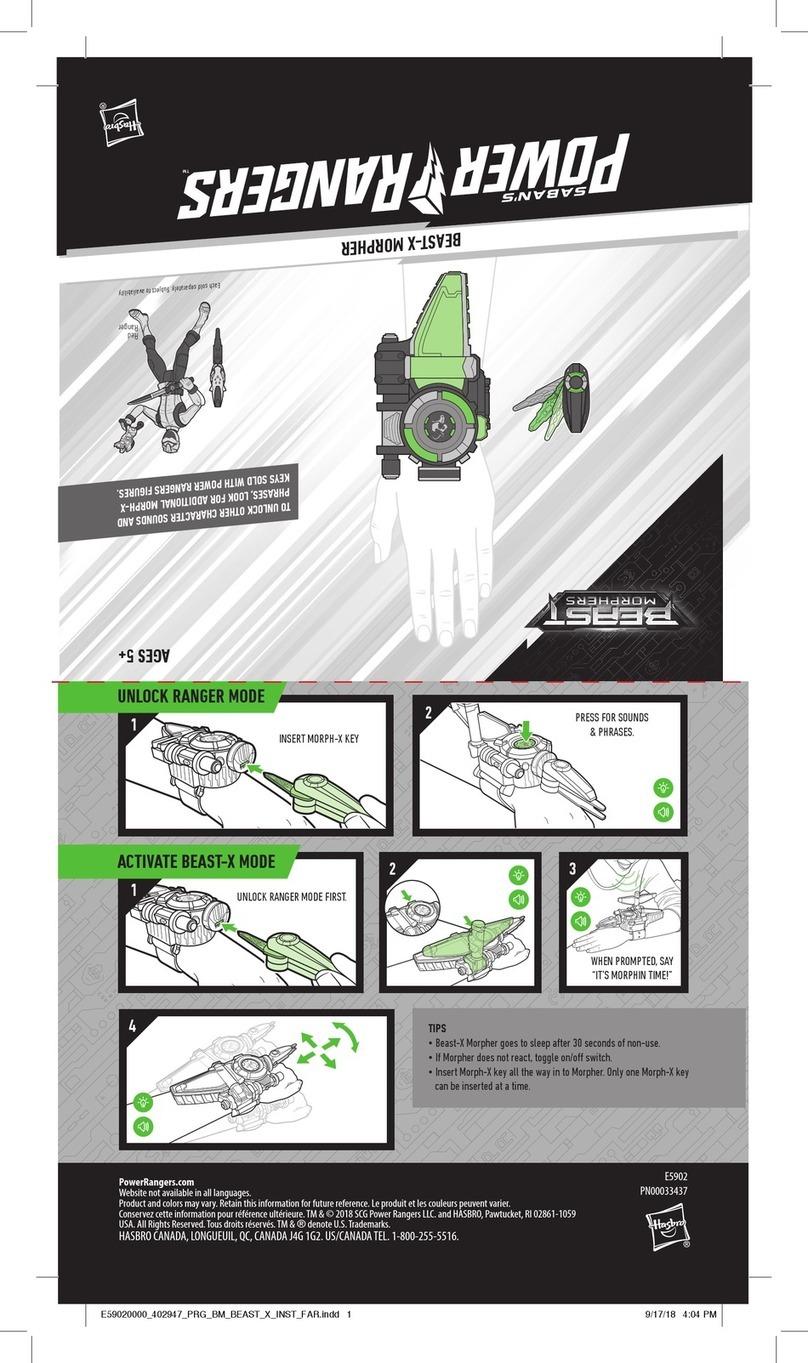 Hasbro SABAN'S POWER RANGERS BEAST-X MORPHER User manual Hasbro SABAN'S POWER RANGERS BEAST-X MORPHER User manual