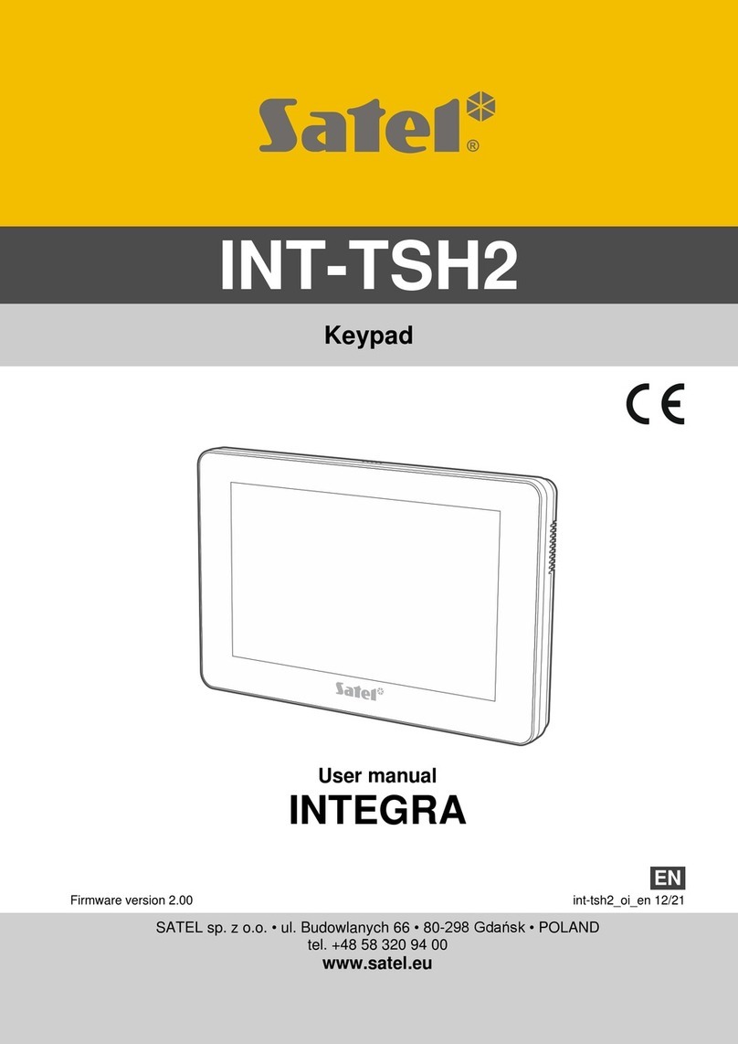 Satel INTEGRA INT-TSH2 User manual