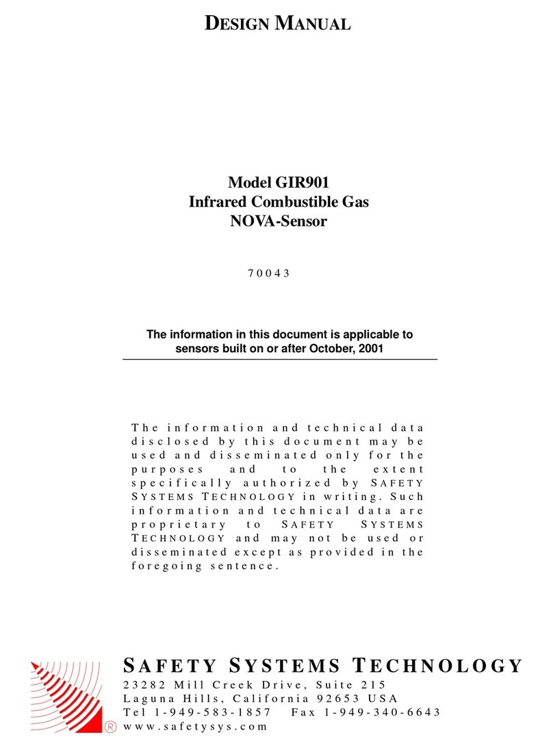 SAFETY SYSTEMS TECHNOLOGY NOVA-Sensor GIR901 Design manual