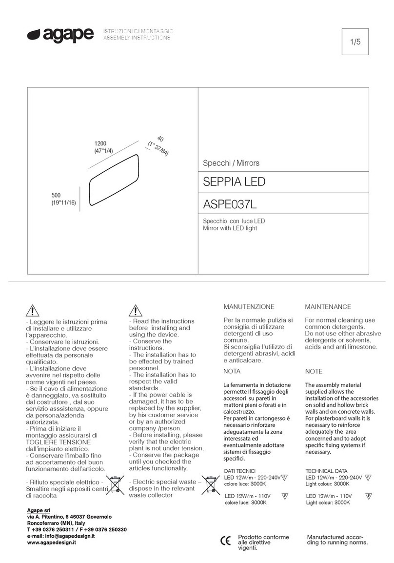 agape SEPPIA ASPE037L Assembly instructions