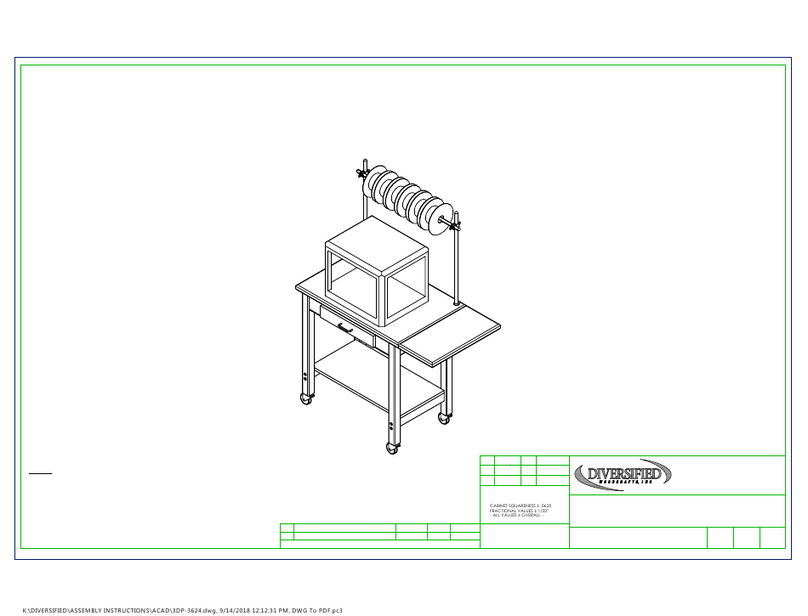 DIVERSIFIED WOODCRAFTS 3D PRINTER TABLE 3DP-3624 Assembly instructions