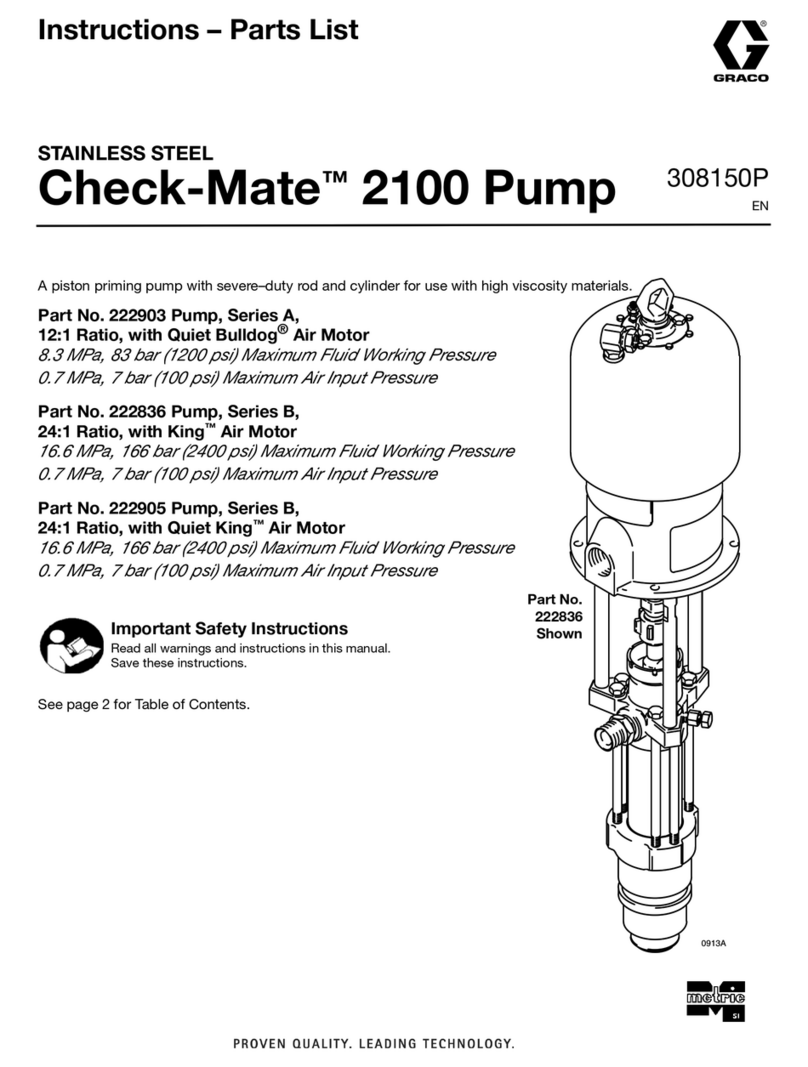 Graco Check-Mate 2100 Instructions-parts list