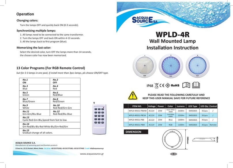 ACQUA SOURCE WPLD-4R351-PBWW Installation instruction ACQUA SOURCE WPLD-4R351-PBWW Installation instruction