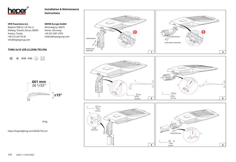 HEPER TURA 2x12 LED Installation and operating instructions
