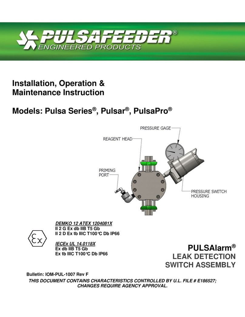 Pulsafeeder PULSAlarm Pulsa Series Installation, operation, &  maintenance instruction