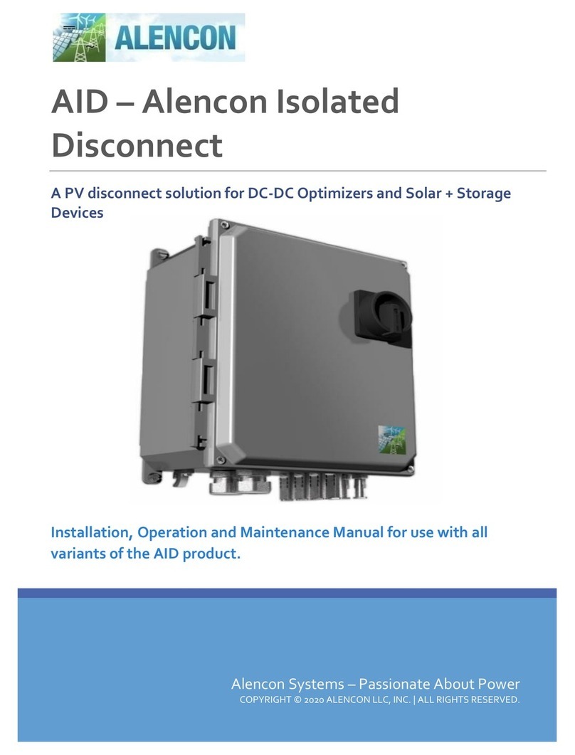 ALENCON AID 1000 Installation, operation and maintenance manual ALENCON AID 1000 Installation, operation and maintenance manual