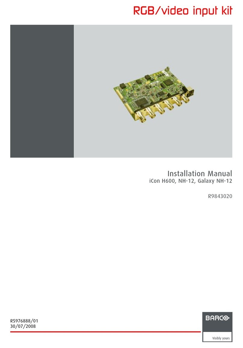 Barco iCon H600 User manual Barco iCon H600 User manual