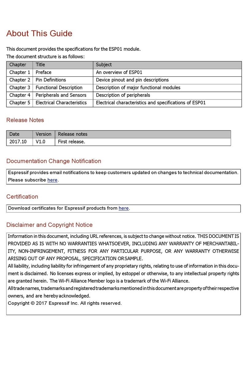 Espressif ESP01 User manual