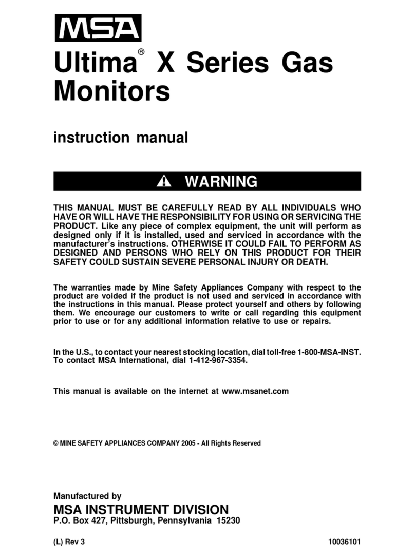 MSA Ultima X Series User manual