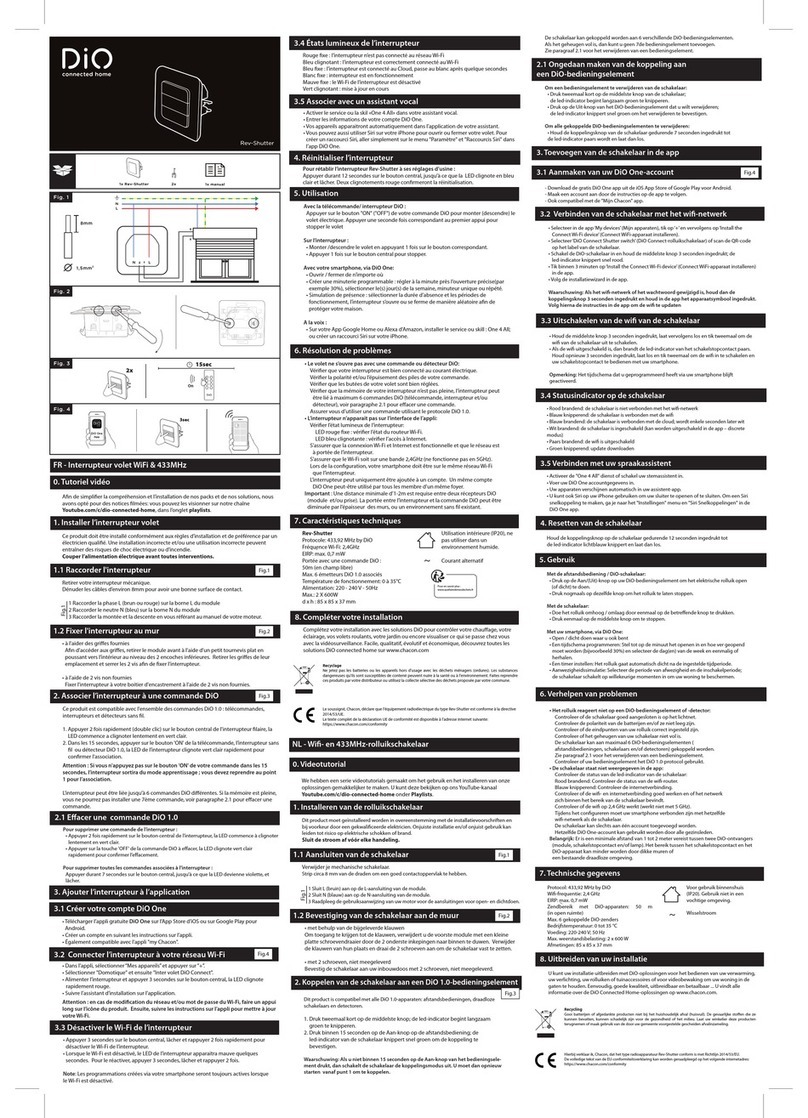 Chacon DIO Rev-Shutter manual