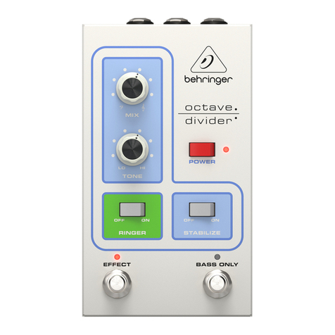 Behringer OCTAVE DIVIDER quick start guide
