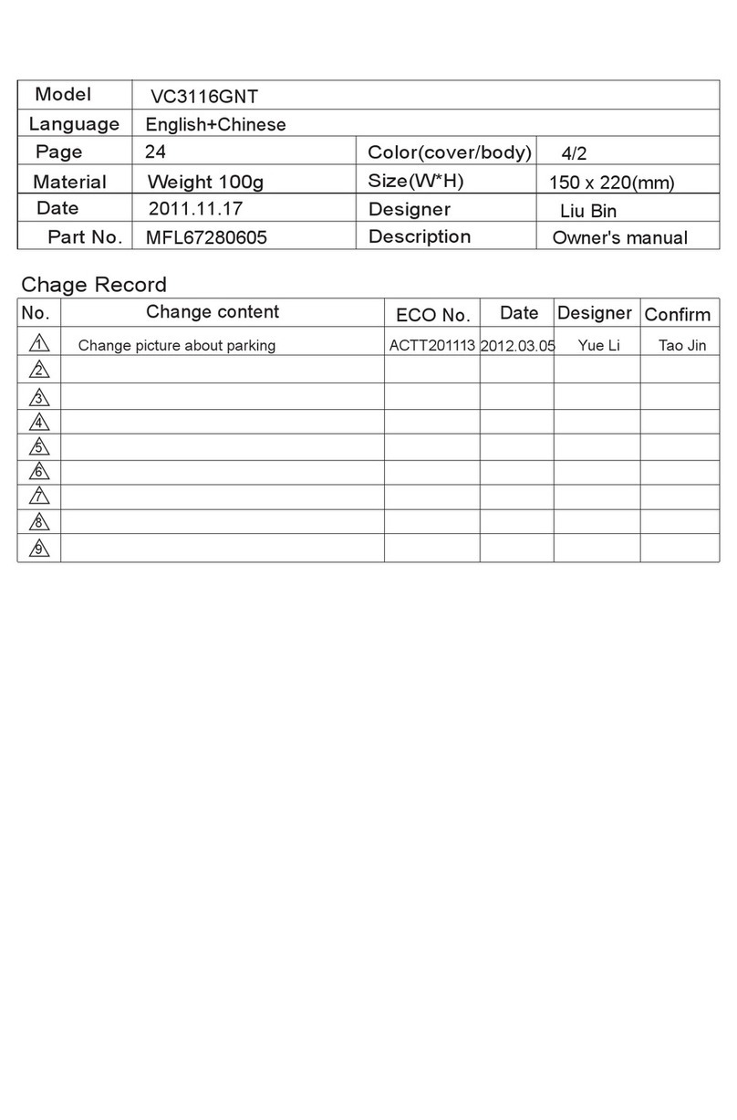 LG VC31116GNT manual