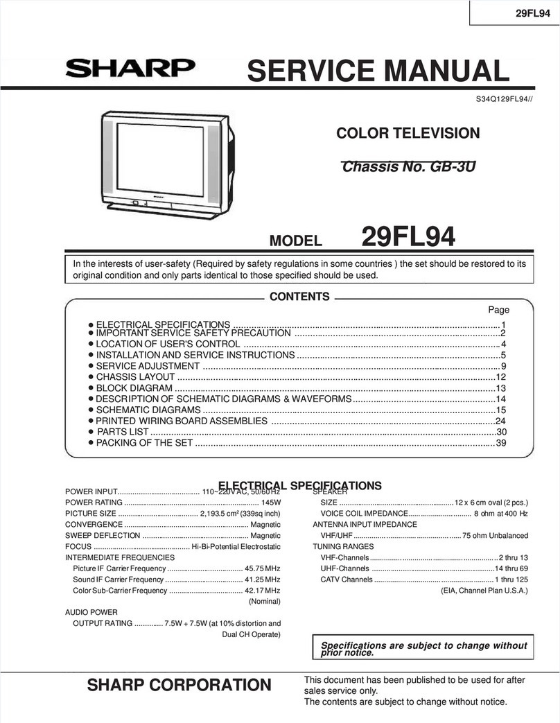Sharp 29FL94 User manual