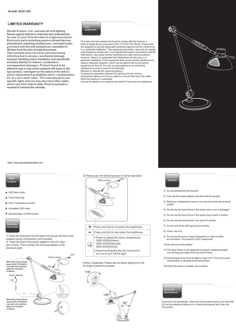 Growth Product 20281-000 quick guide