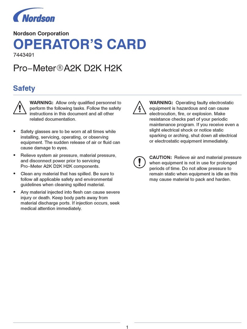 Nordson Pro-Meter A2K D2K H2K Operator card