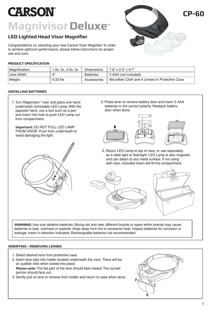 Carson Magnivisor Deluxe CP-60 quick start guide