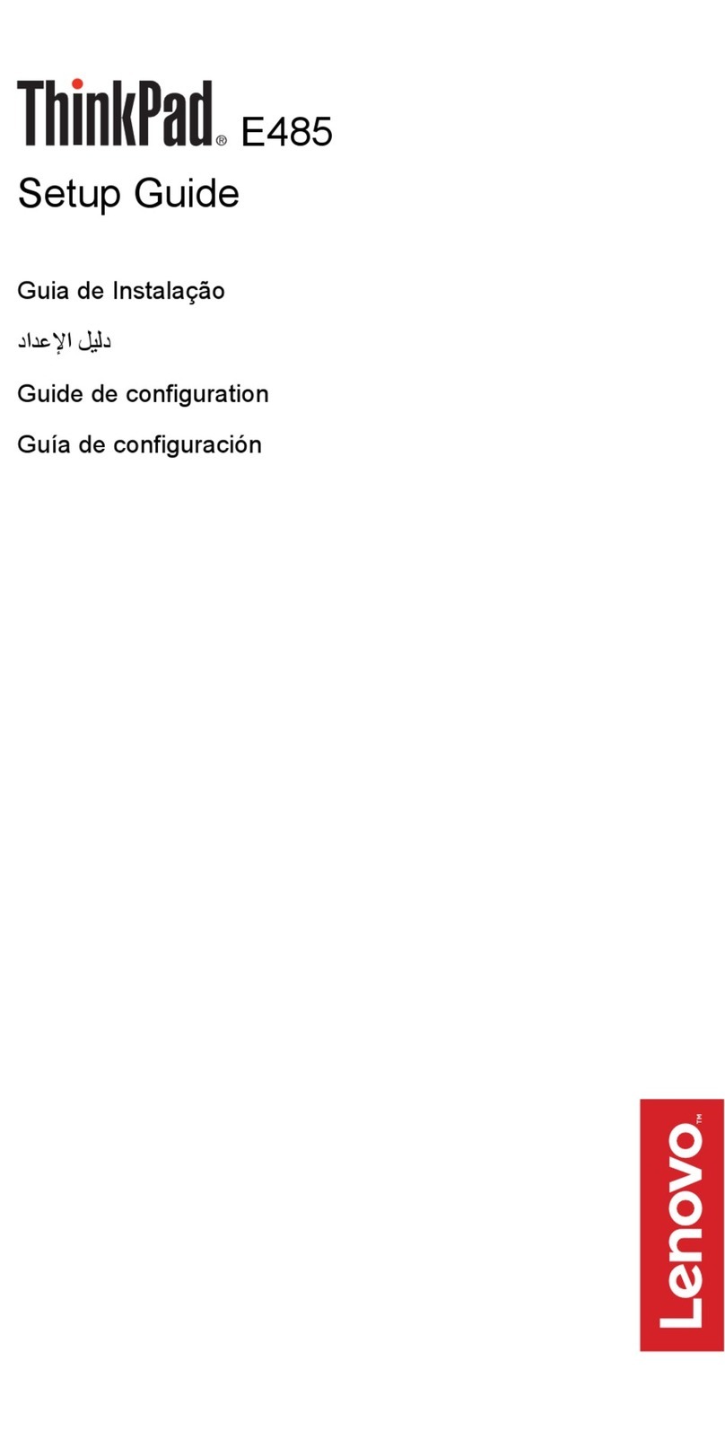 Lenovo ThinkPad E485 User manual