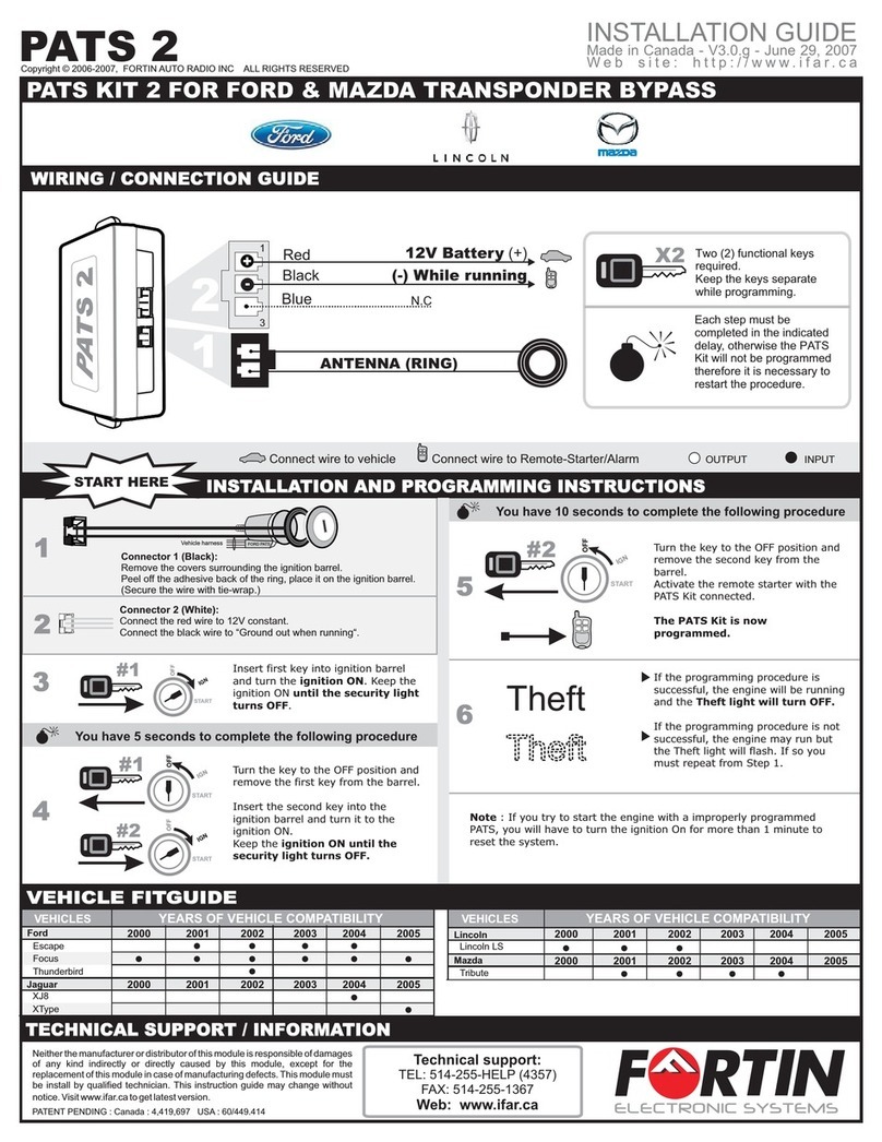 Fortin Electronic Systems PATS 2 installation guide