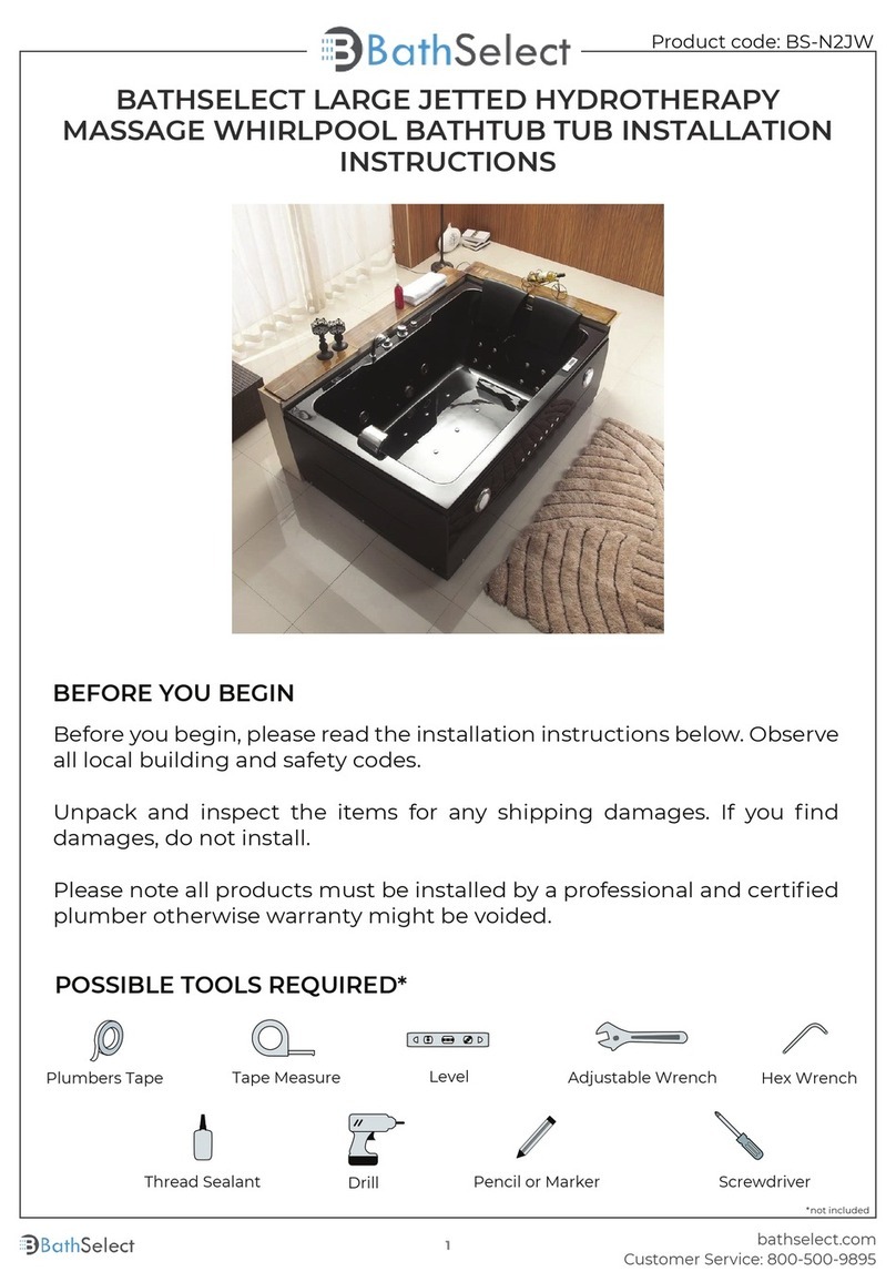 BATHSELECT BS-N2JW installation instructions