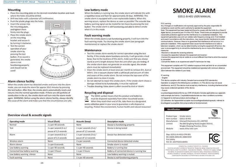 Siterwell GS511-B-H01 user manual