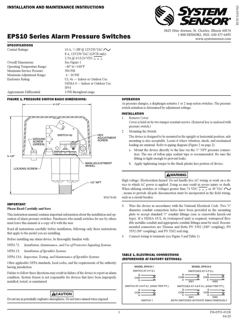 System Sensor EPS10 Series User manual