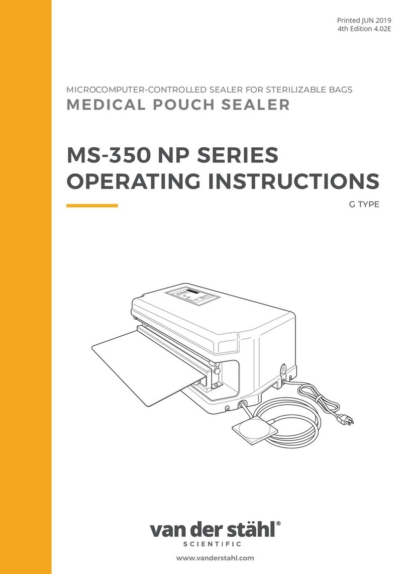 Van Der Stahl MS-350 NP Series operating instructions