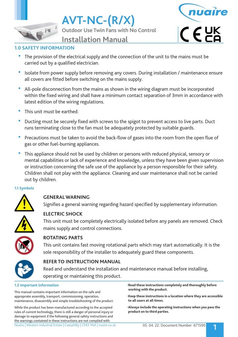 NuAire AVT1-R installation manual