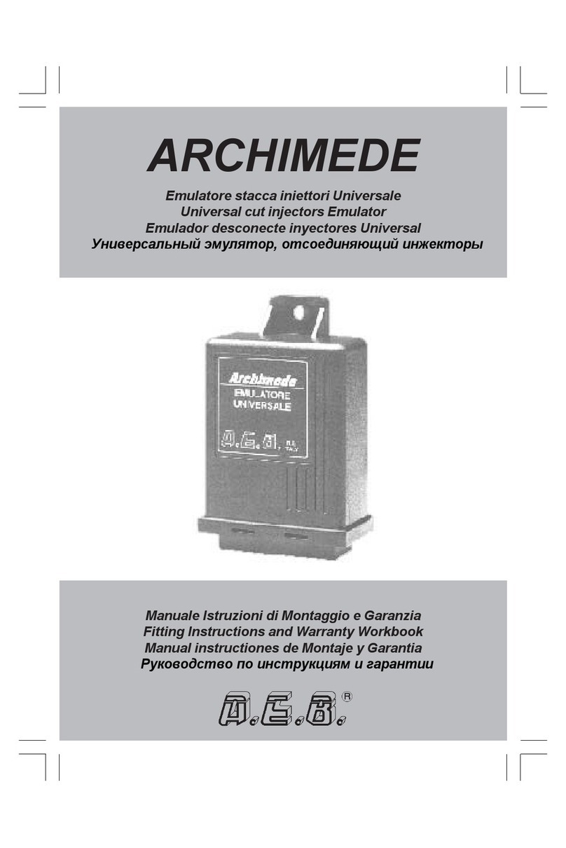 A.E.B. ARCHIMEDE Fitting Instructions and Warranty Workbook A.E.B. ARCHIMEDE Fitting Instructions and Warranty Workbook