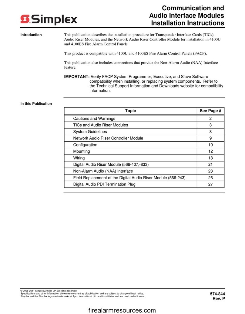 Simplex MINIPLEX 4100-9600 User manual