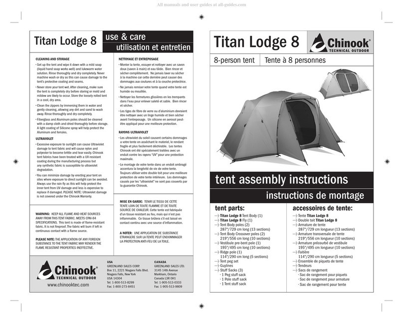 Chinook Titan Lodge 8 Assembly instructions