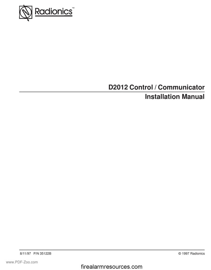 Radionics D2012 installation manual