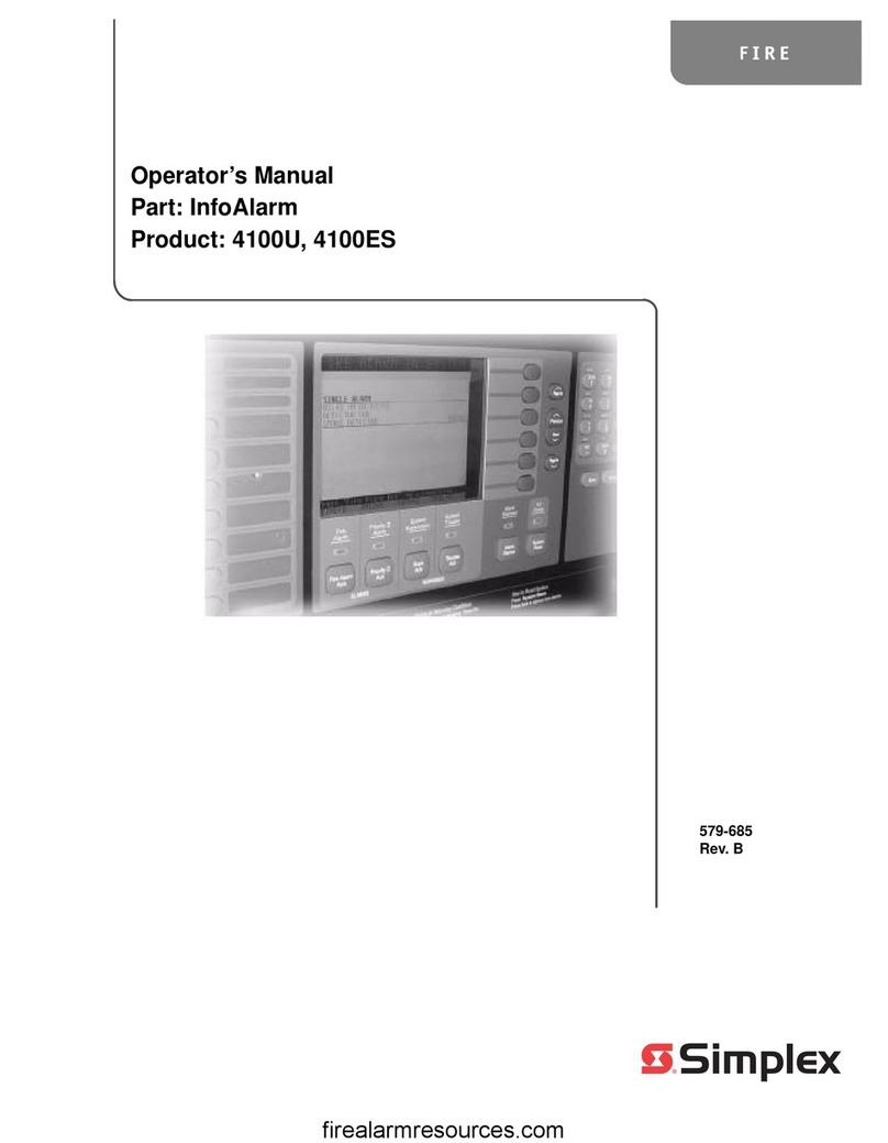 Simplex InfoAlarm 4100U Operator's manual